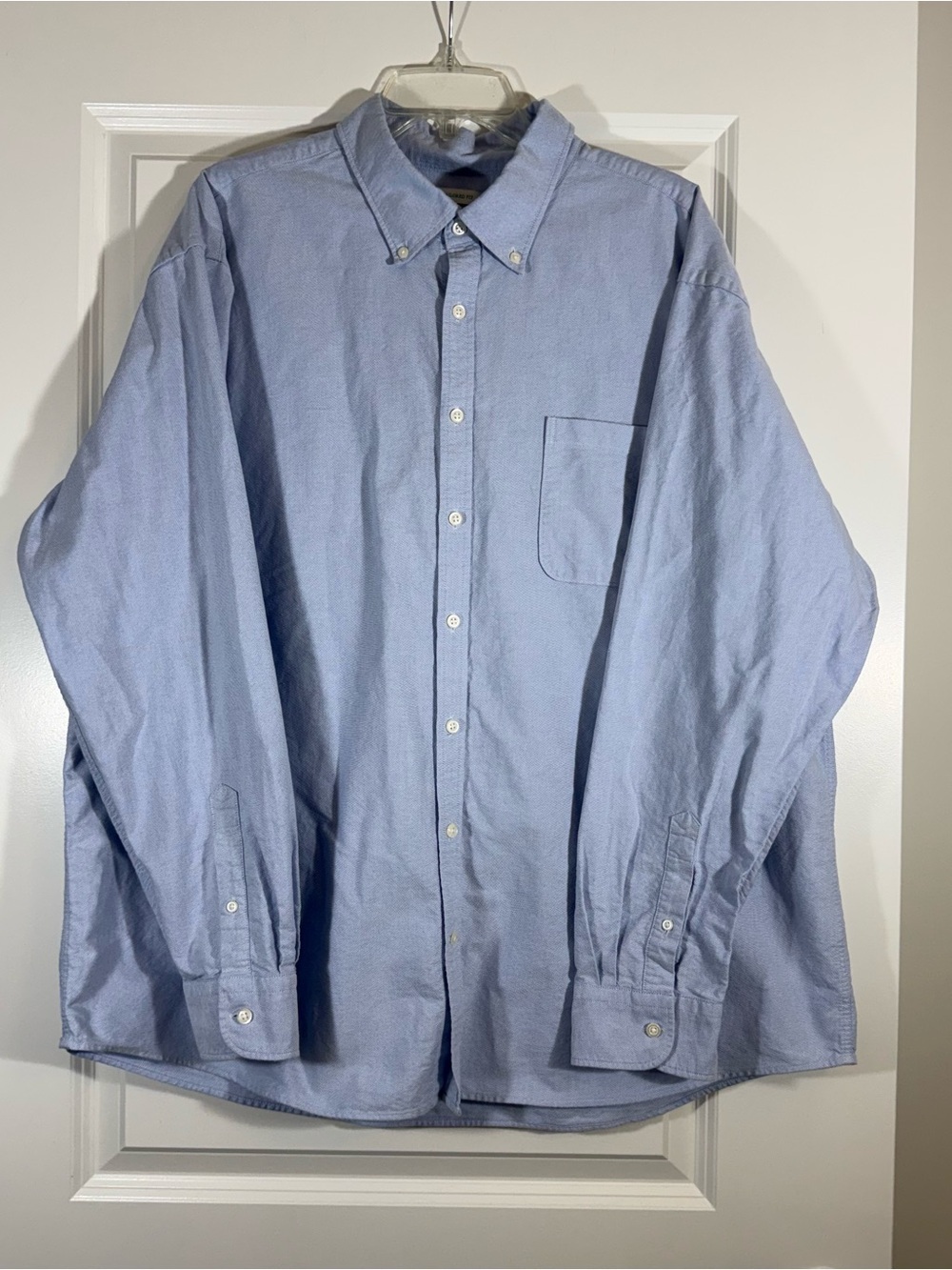 JoS. A. Bank Tailored Fit Oxford Button-Down Shirt Blue XXL - Picture 2 of 12
